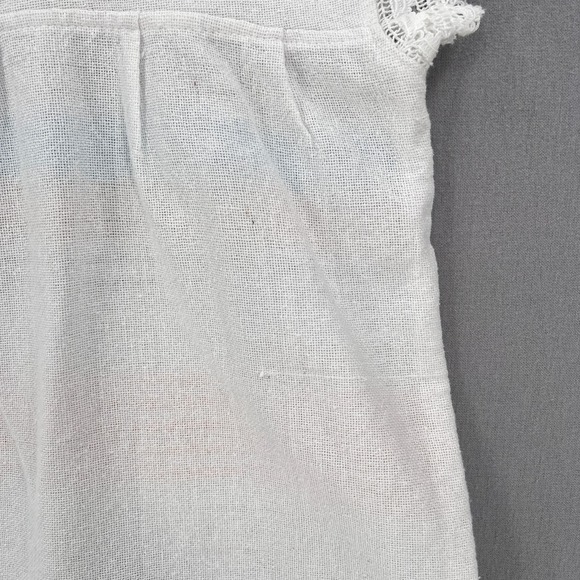 VINTAGE Mexican Huipil Embroidered Shirt Womens Small White Woven Round Neck - Picture 10 of 12